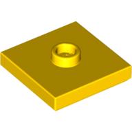 [New] Plate, Modified 2 x 2 with Groove and 1 Stud in Center (Jumper), Yellow. /Lego. Parts. 87580
